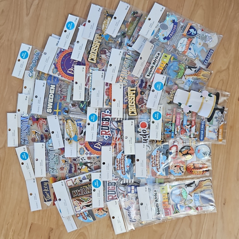 NWT Lot of 35 Scrapbooking Stickers by Recollections. Variety Pack